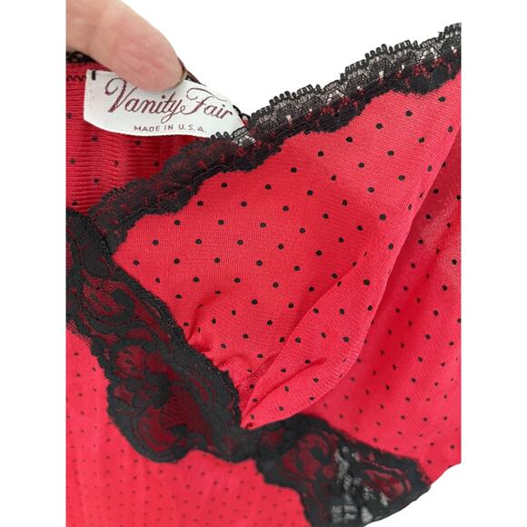 Y2K Vanity Fair M Slip Dress Lingerie Satin Lace Coquette Whimsigoth- Rare - Picture 2 of 8